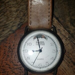 Fossil Vintage Tan Leather Watch